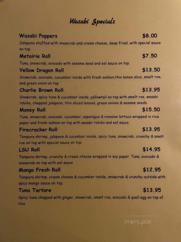 Wasabi Sushi & Bar - New Orleans, LA