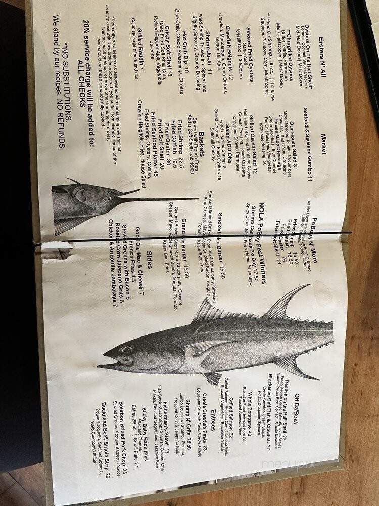 Grand Isle Restaurant - New Orleans, LA menu_pic