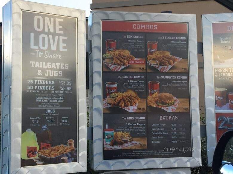Raising Cane's - Harvey, LA menu_pic