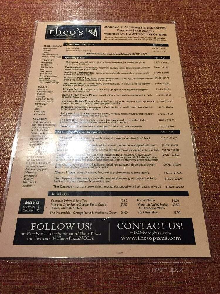 Theo's Pizza - New Orleans, LA