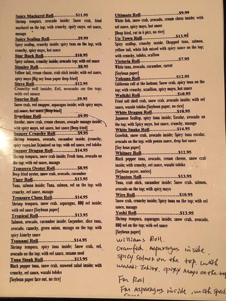 Sake Sushi Hibachi House - Kenner, LA menu_pic