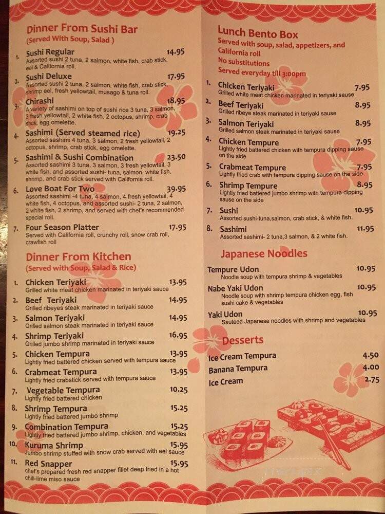 Sake Sushi Hibachi House - Kenner, LA menu_pic