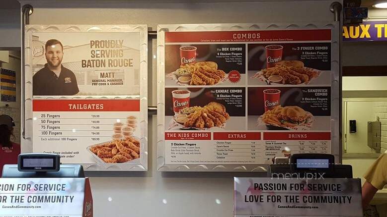 Raising Cane's - Baton Rouge, LA menu_pic