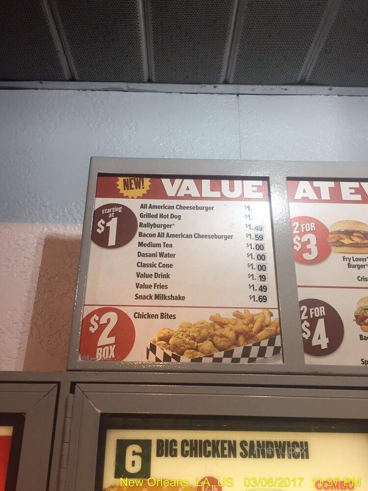 Rally's Hamburgers - New Orleans, LA menu_pic