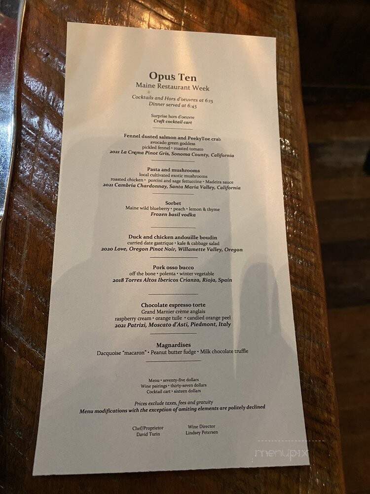 David's Restaurant - Portland, ME menu_pic