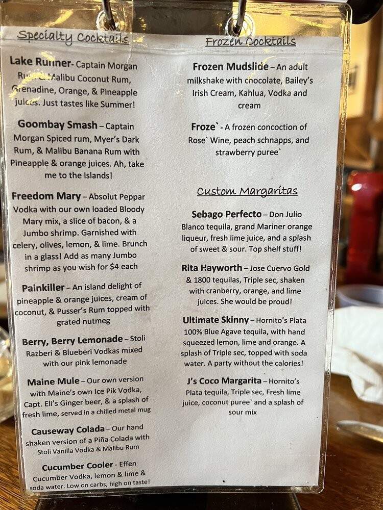 Freedom Cafe & Public House - Naples, ME menu_pic