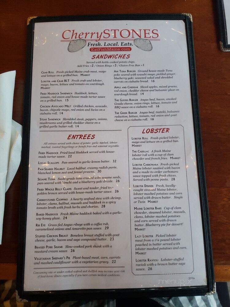 Cherrystone's - Moody, ME menu_pic