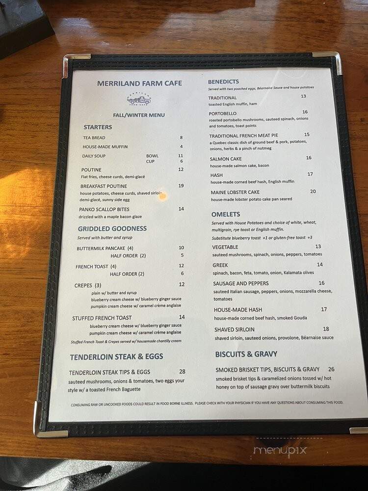 Merriland Farm Golf Course - Wells, ME menu_pic