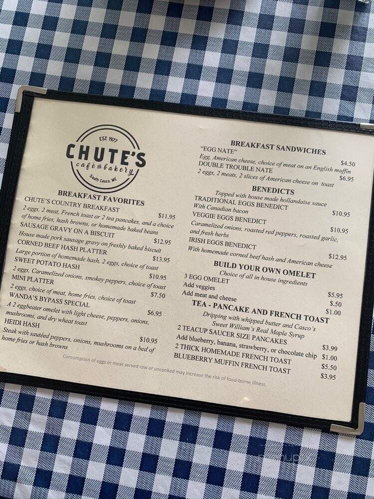 Chuta's Cafe - Casco, ME menu_pic