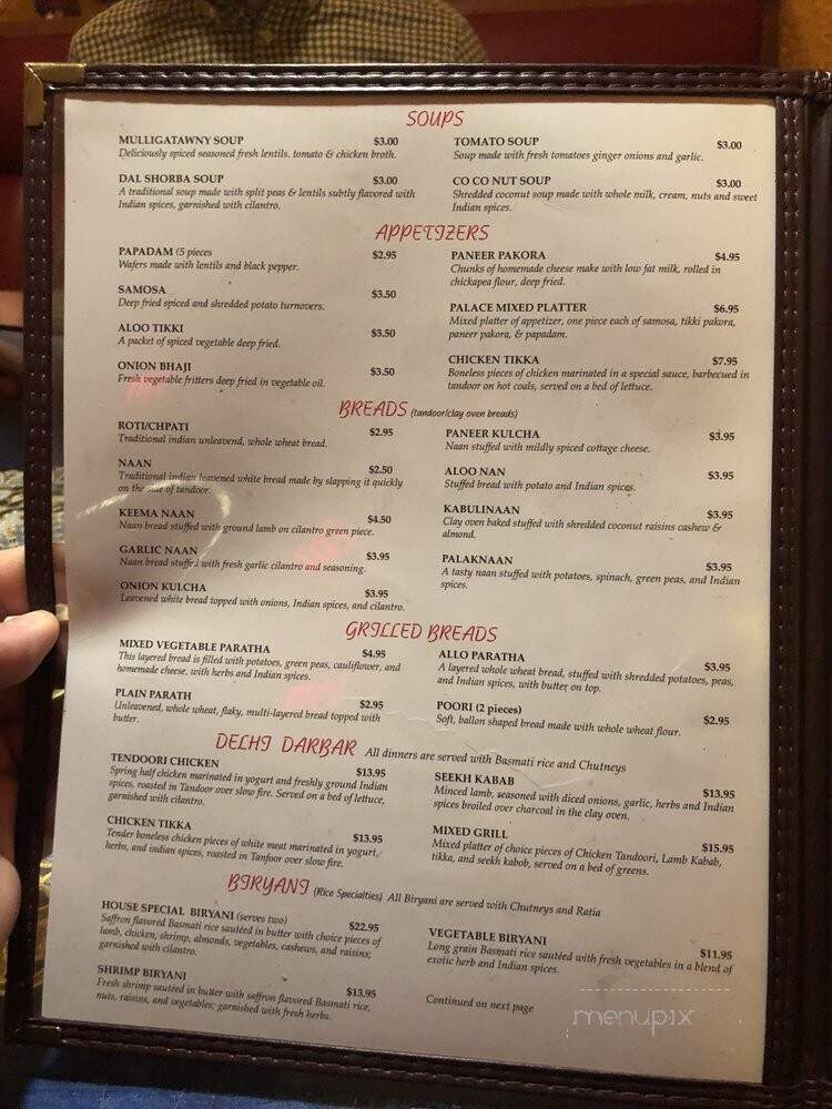 India Palace - Portland, ME menu_pic