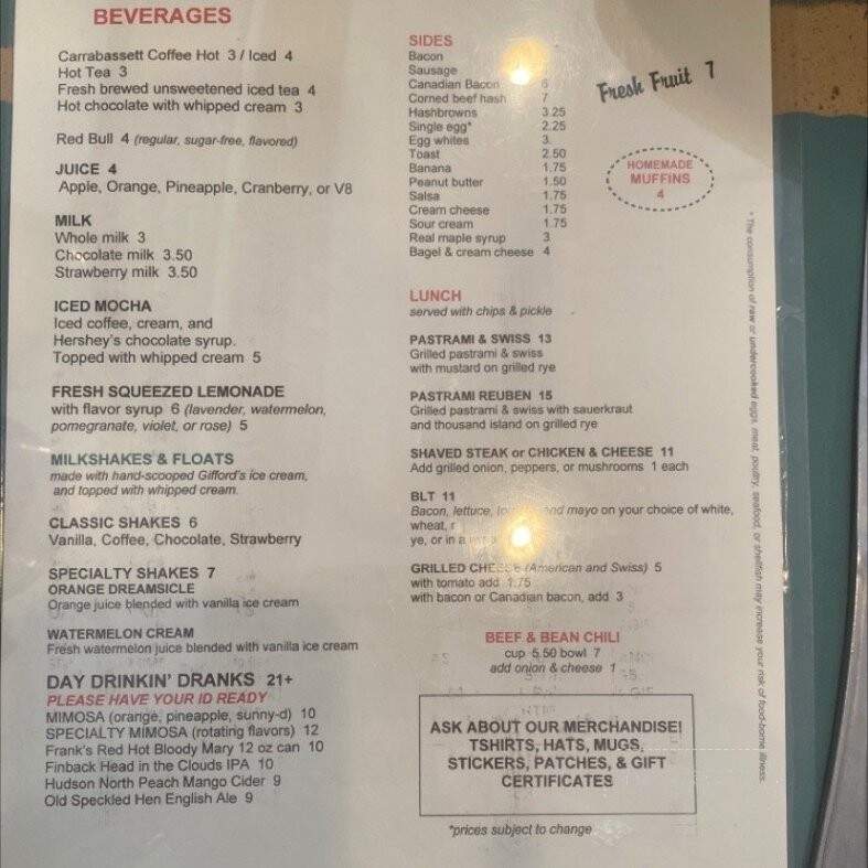Marcy's Breakfast & Lunch - Portland, ME menu_pic