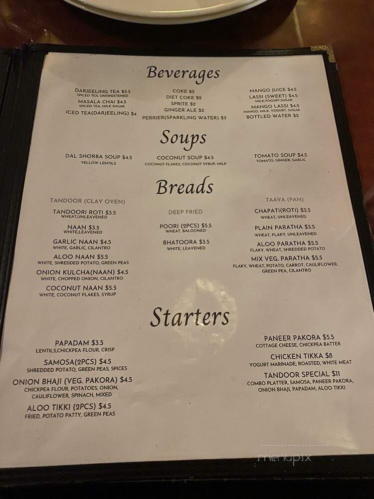 Tandoor Restaurant - Portland, ME menu_pic
