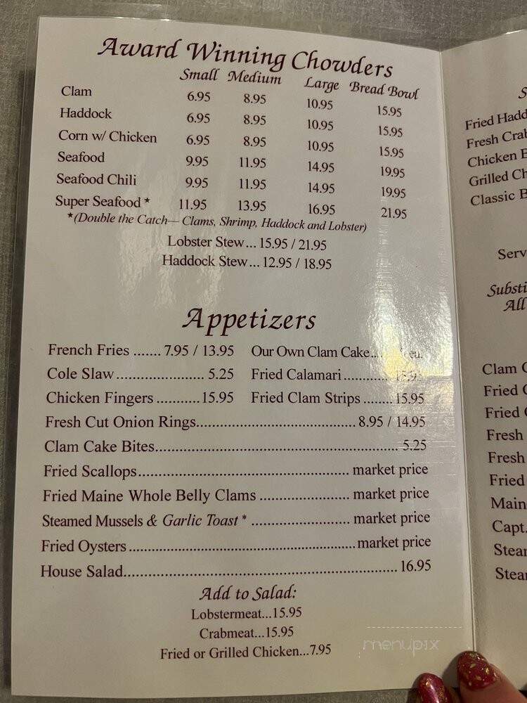 Gilbert's Chowder House - Portland, ME menu_pic