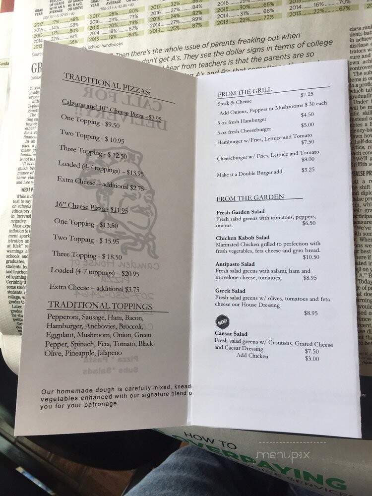 Camden House Of Pizza - Camden, ME menu_pic