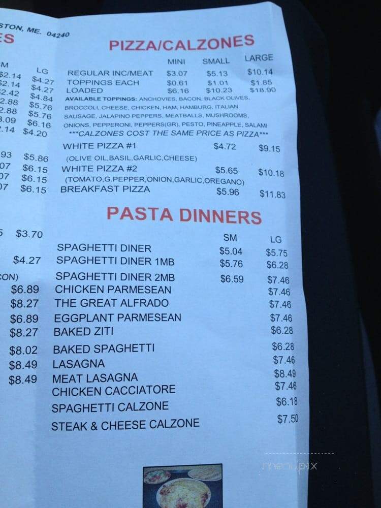 Luiggi's Pizzeria - Lewiston, ME menu_pic