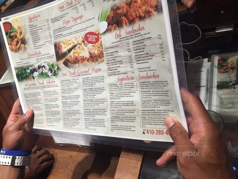 Big Fat Daddy's - Baltimore, MD menu_pic
