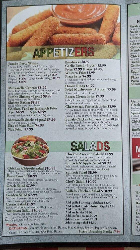 Buongiorno Restaurant - Windsor Mill, MD menu_pic