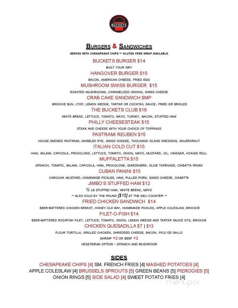 C J's - Lusby, MD menu_pic