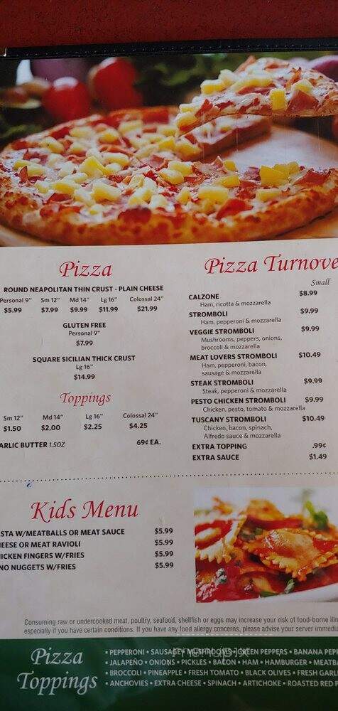 Cafe' Italia - Hagerstown, MD menu_pic