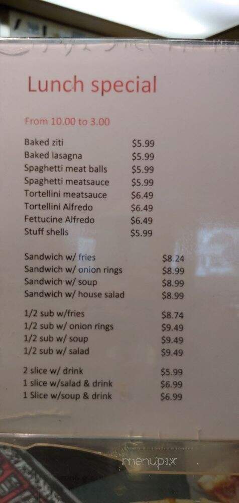 Cafe' Italia - Hagerstown, MD menu_pic