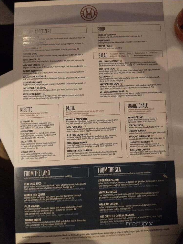 Cafe Mezzanotte - Severna Park, MD menu_pic