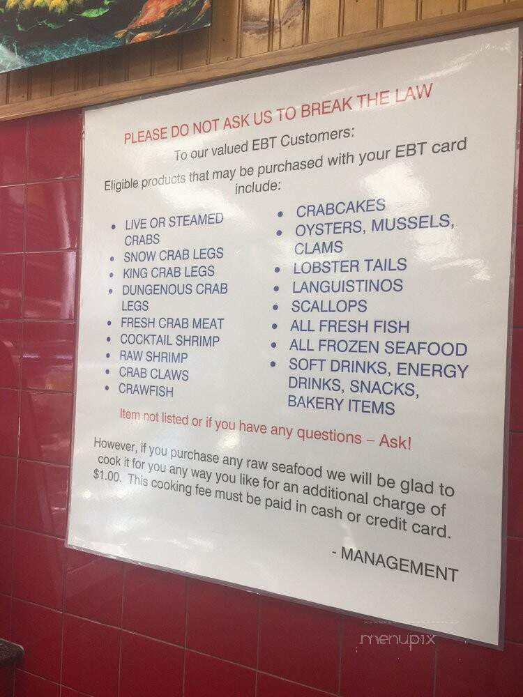 Camerons Seafood - Temple Hills, MD menu_pic
