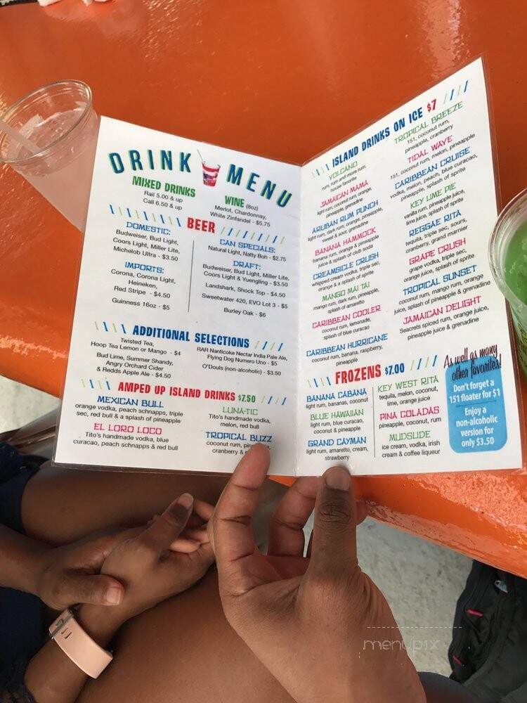 Caribbean Bar & Grill - Ocean City, MD menu_pic