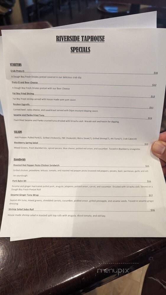 Charlotte's - Baltimore, MD menu_pic