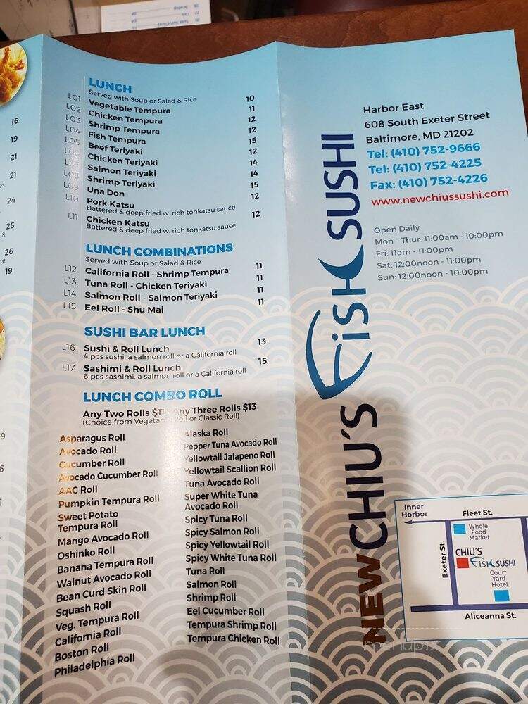 Chiu's Sushi - Baltimore, MD menu_pic