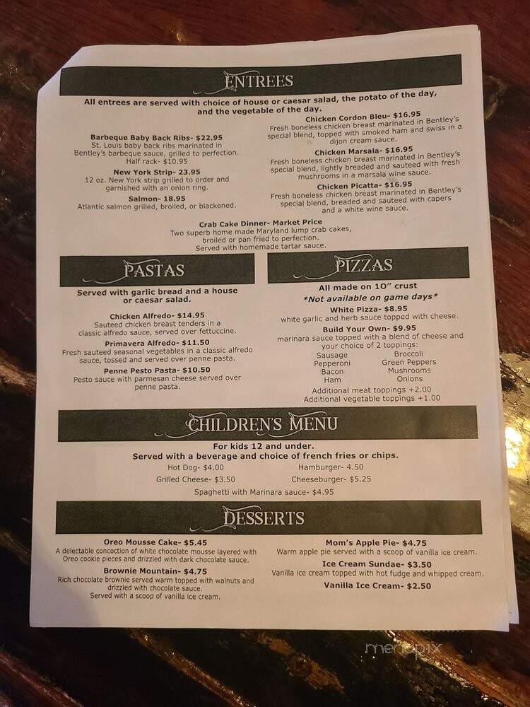 Cornerstone Grill - College Park, MD menu_pic