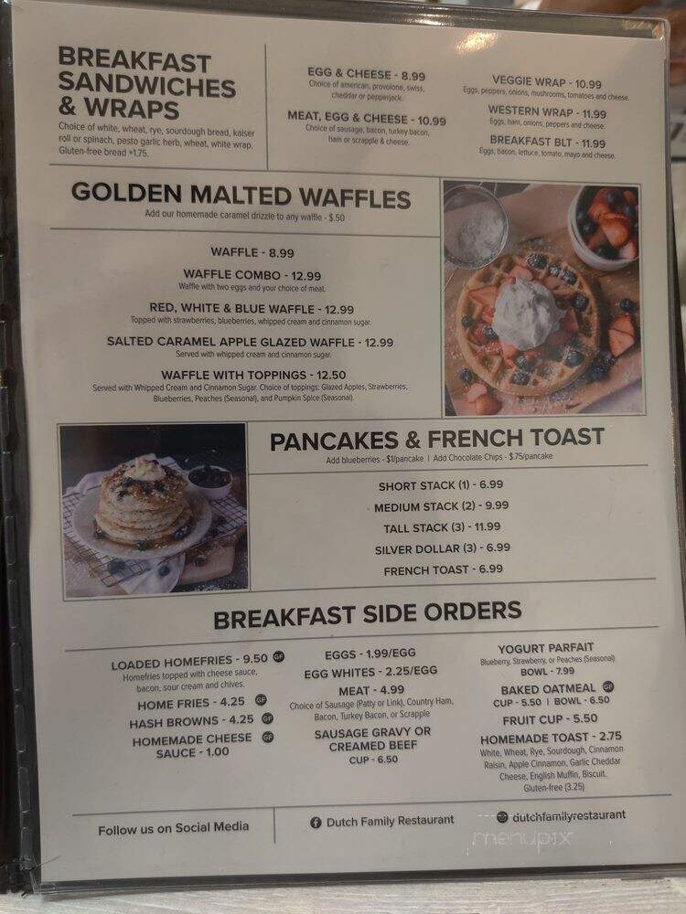 Dutch Family Restaurant - Germantown, MD menu_pic