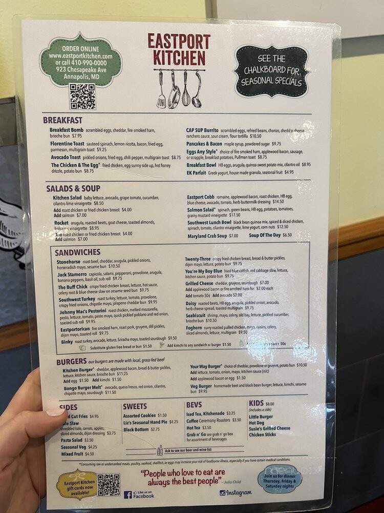 Eastport Plaza Delicatesens - Annapolis, MD menu_pic