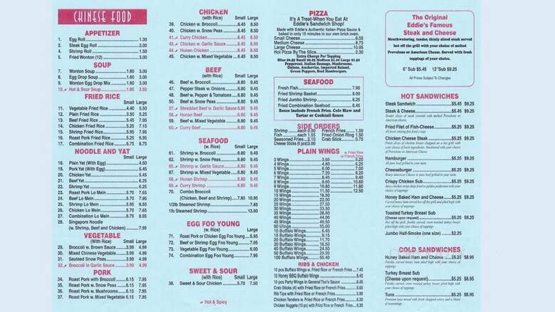Eddies Carryout Restaurant - Capitol Heights, MD menu_pic