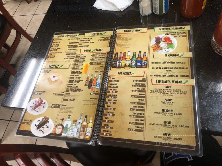 El Tapatio Mexican Restaurant - Bladensburg, MD menu_pic