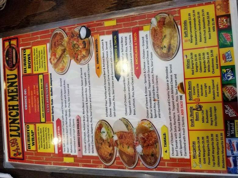 Fajita Grande - Frederick, MD menu_pic