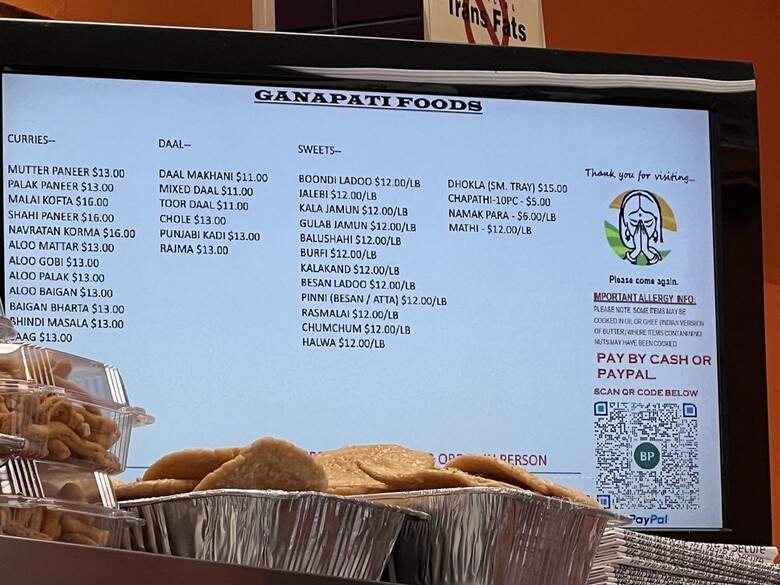 Ganapati Foods - Rockville, MD menu_pic