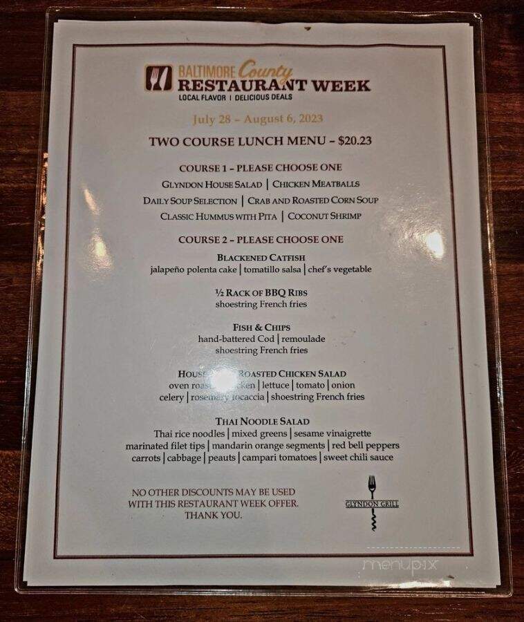 Glyndon Fireman's Hall - Glyndon, MD menu_pic