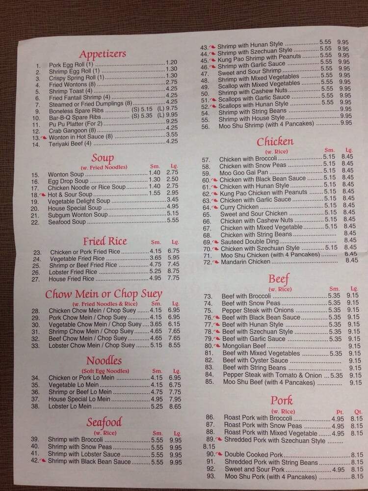 Great Taste Chinese Restaurant - Baltimore, MD menu_pic