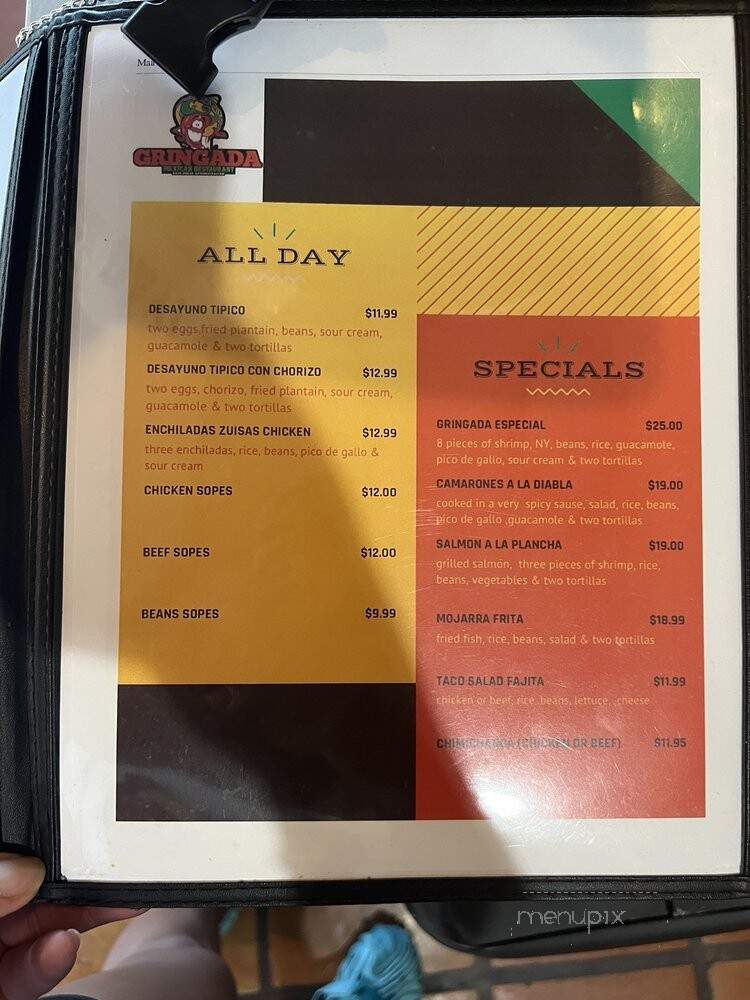 Gringada Mexican Restaurant - Beltsville, MD menu_pic