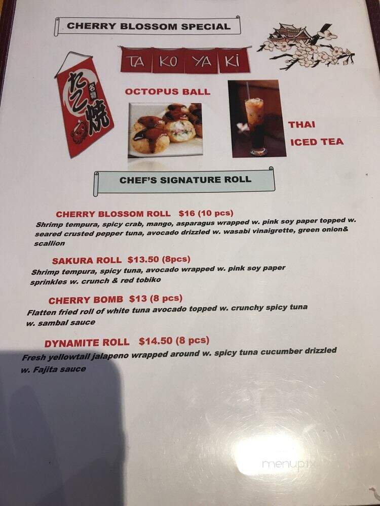 Hanami Japanese Restaurant - College Park, MD menu_pic