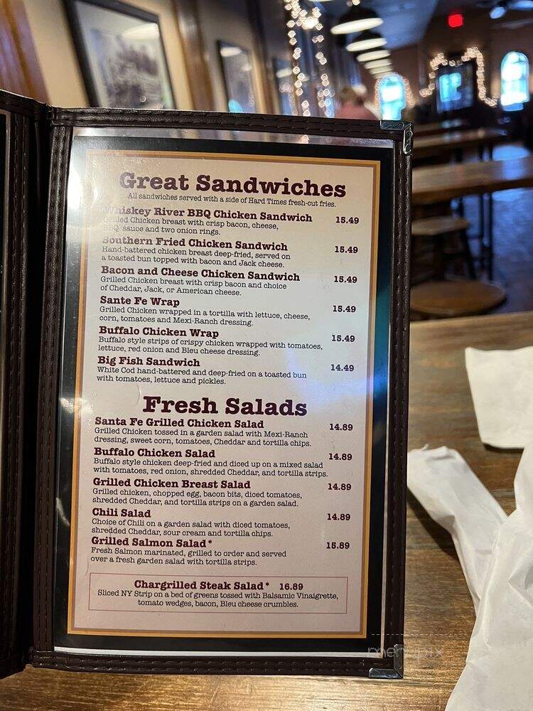 Hard Times Cafe - Rockville, MD menu_pic