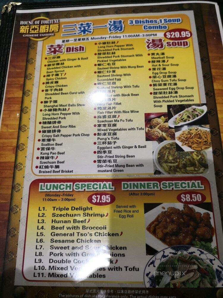 House Of Fortune - Germantown, MD menu_pic