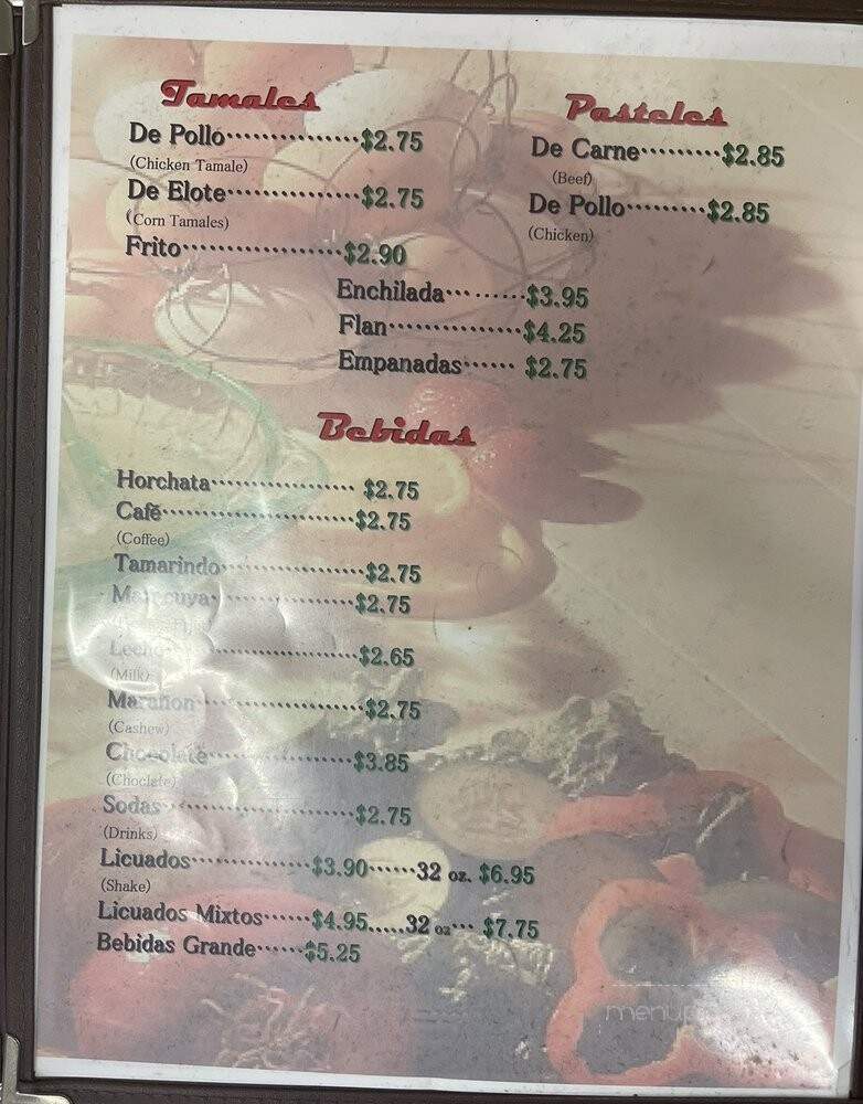 Irene's Pupusas - Hyattsville, MD menu_pic