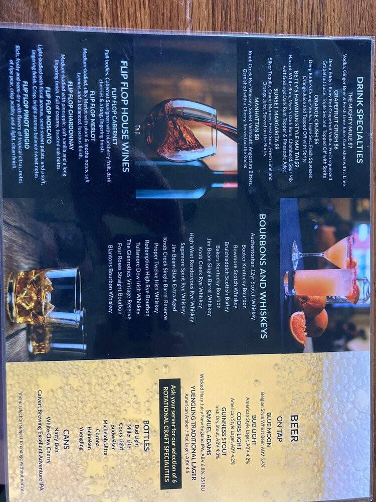 Isaccs Restaurant - Solomons, MD menu_pic