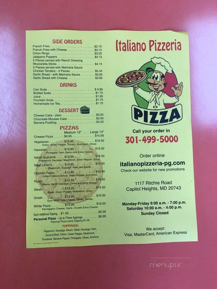 Italiano Pizza - Capitol Heights, MD