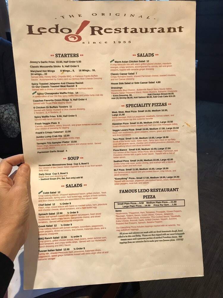 Ledo Restaurant - Hyattsville, MD menu_pic