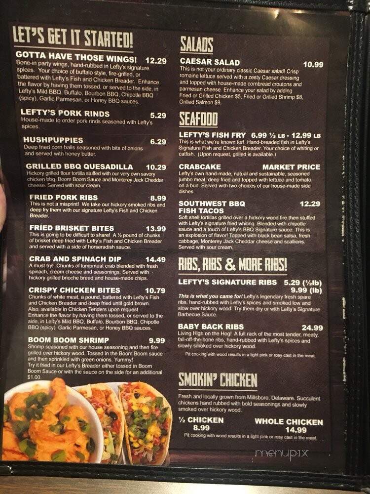 Lefty's Bar-B-Que Unlimited - Waldorf, MD menu_pic