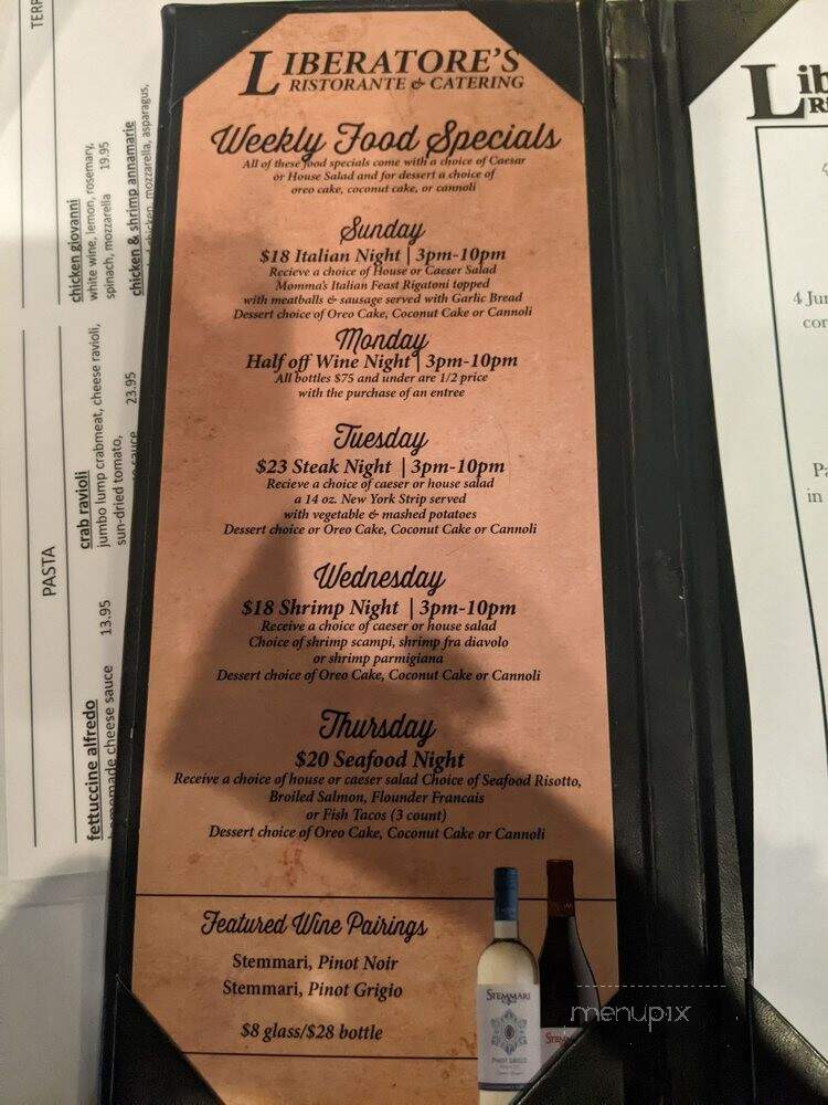 Liberatore's - Perry Hall, MD menu_pic