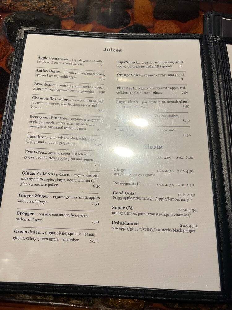 Liquid Earth - Baltimore, MD menu_pic