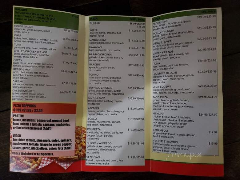 Lucero's Pizza - Laurel, MD menu_pic